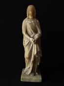 A Finely Carved Alabaster Figure of a Guardian Angel
