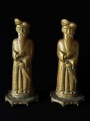 A Rare Qajar Gilt-Brass Figure of a Court Sage