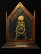 A Brass Skeleton Clock by James McGregor, Edinburgh