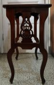 A Highly Scrolled Anglo-Indian Occasional Table with Pierced Heart Fretwork