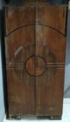 A Tall Art Deco Linen Press