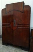 A High-Style Art Deco Compactum Cabinet with Stepped Skyscraper Silhouette