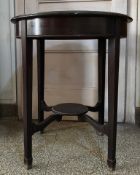 A Neoclassical Anglo-Indian Circular Occasional Table with Stretcher Base