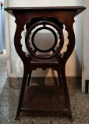 An Ornate Anglo-Indian Occasional Table with Carved Scrolled Apron and Gallery