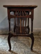 An Anglo-Indian Art Nouveau Style Side Table with Magazine Gallery
