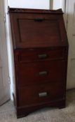 An Anglo-Indian Fall-Front Secretaire Bureau on Plinth Base