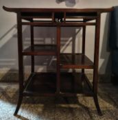 An Elegant Anglo-Indian Three-Tier Tea Trolley or Serving Cart