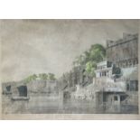 THOMAS DANIELL (1749 - 1840) - Dusasumade Gaut at Benares on the Ganges