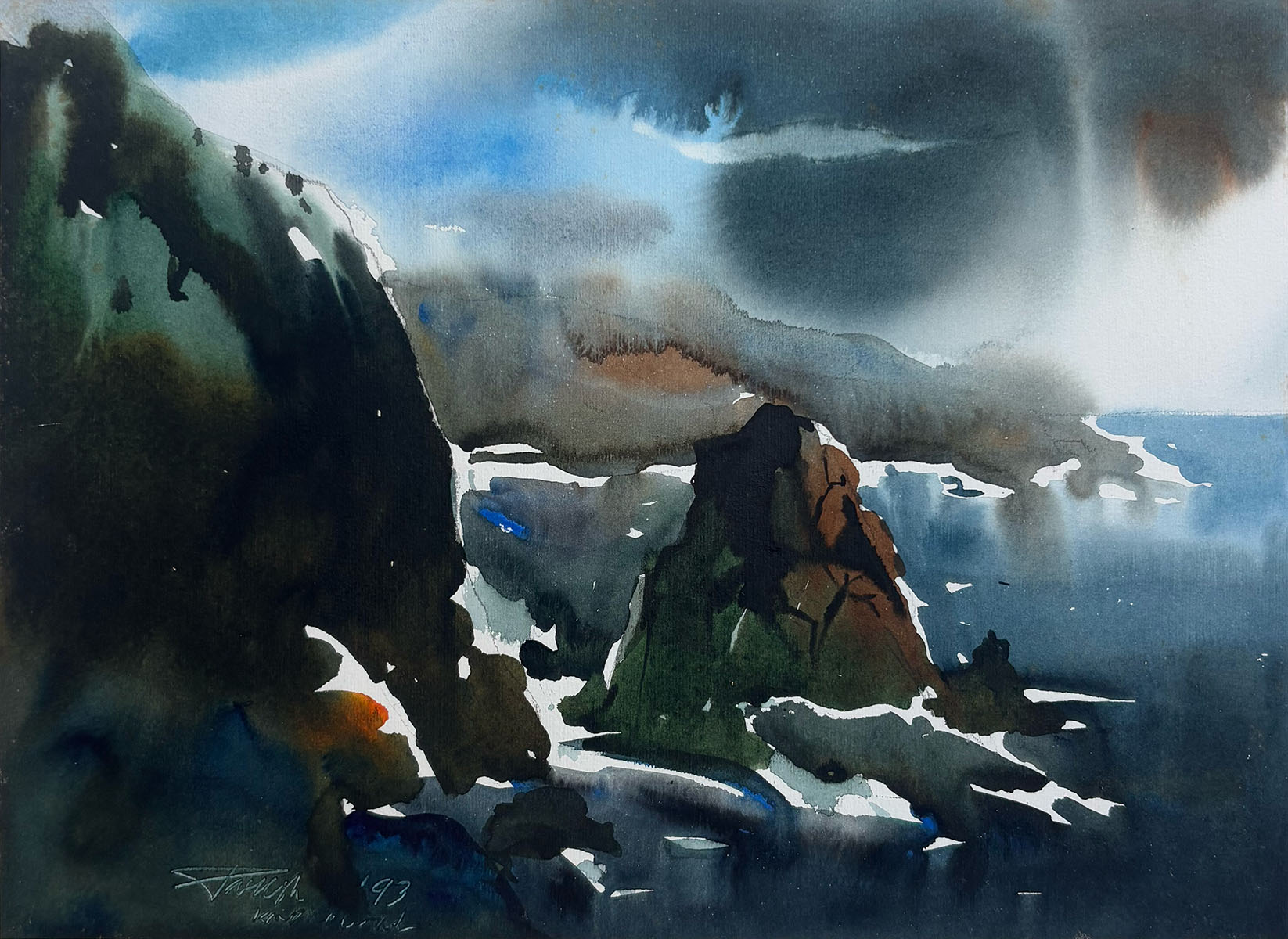 PARESH MAITY (b. 1965) - UNTITLED (Cornwall Seascape) (Set of 2) - Image 2 of 4