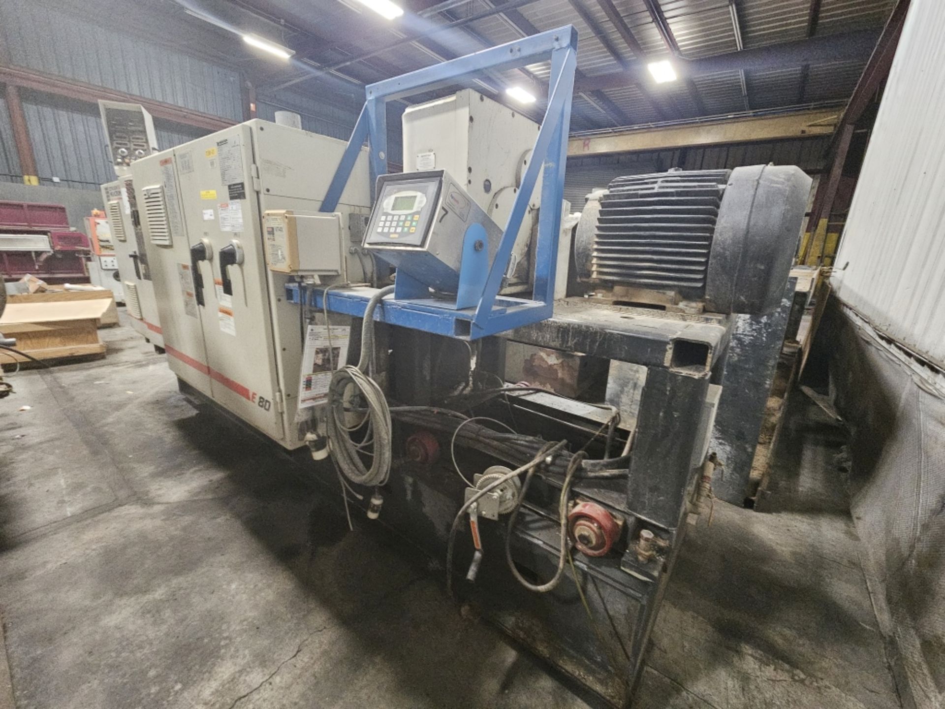 80 mm Cincinnati Milacron Conical Twin Screw Extruder