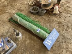 Qty of metal fencing stakes and plastic livestock netting