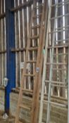 2x Wooden ladders