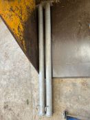 2x Galvanised metal posts