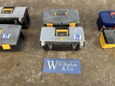 2x toolboxes of box sockets, hammers & spanners