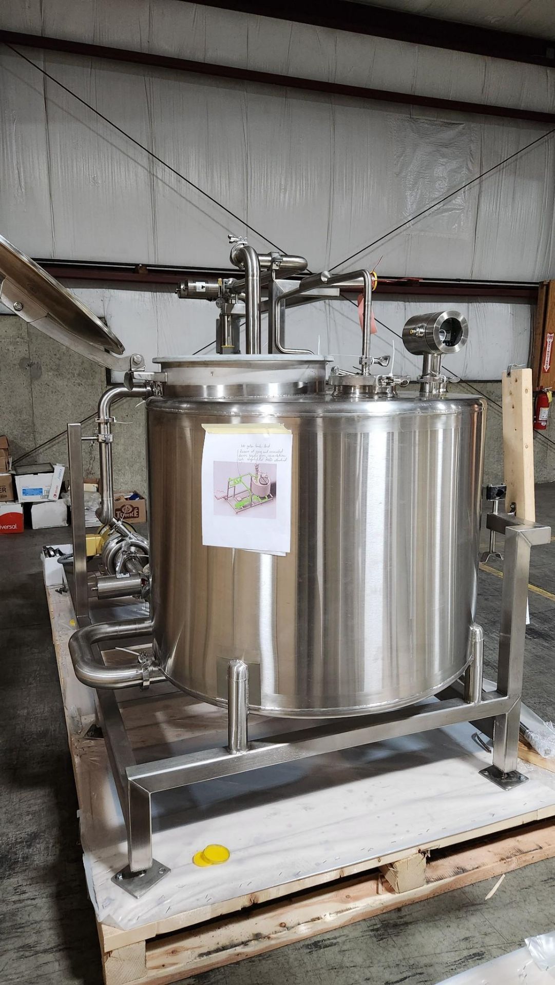 SHO-ME FABRICATION 120 GALLON S/S VESSEL BLEND TANK SMF-IPEC-6 - Image 3 of 21