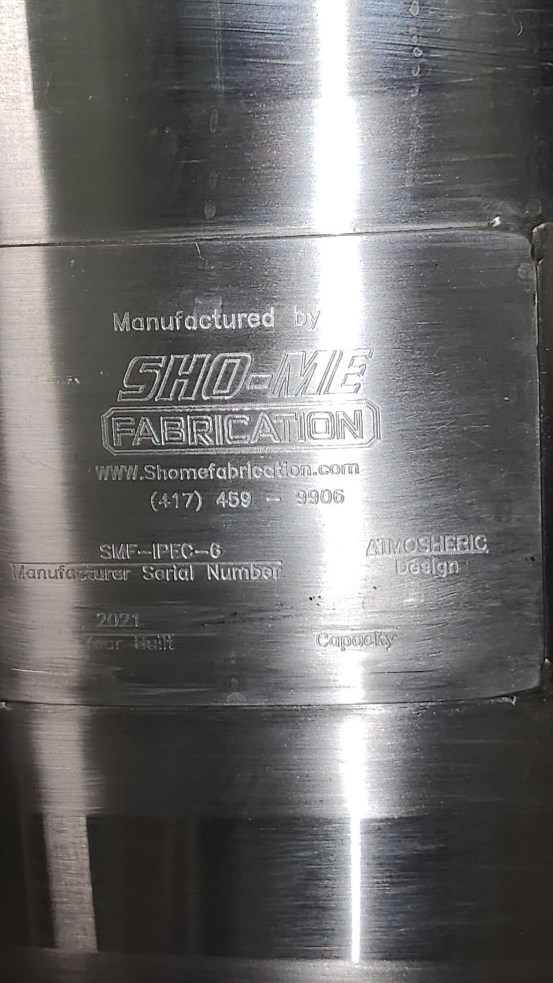 SHO-ME FABRICATION 120 GALLON S/S VESSEL BLEND TANK SMF-IPEC-6 - Image 10 of 21