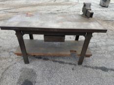 HEAVY DUTY STEEL WORKBENCH WITH VISE