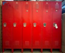 (6) PENCO STEEL LOCKERS, RED
