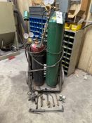 OXYGEN ACETYLENE CART WITH GAUGES AND TORCHES (TANKS NOT INCLUDED)