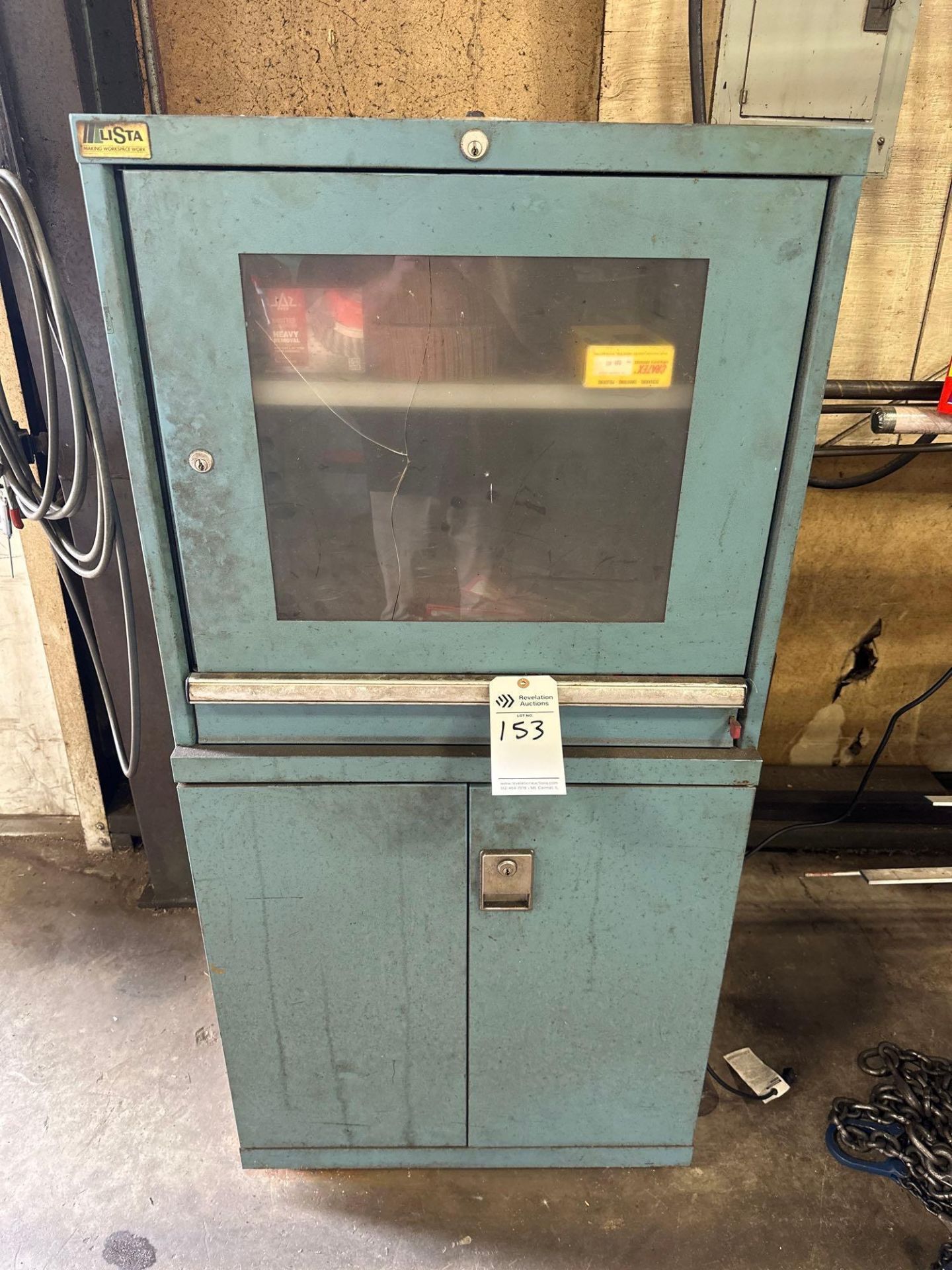 LISTA STORAGE CABINET LOADED WITH GRINDING AND ABRASIVE TOOLS