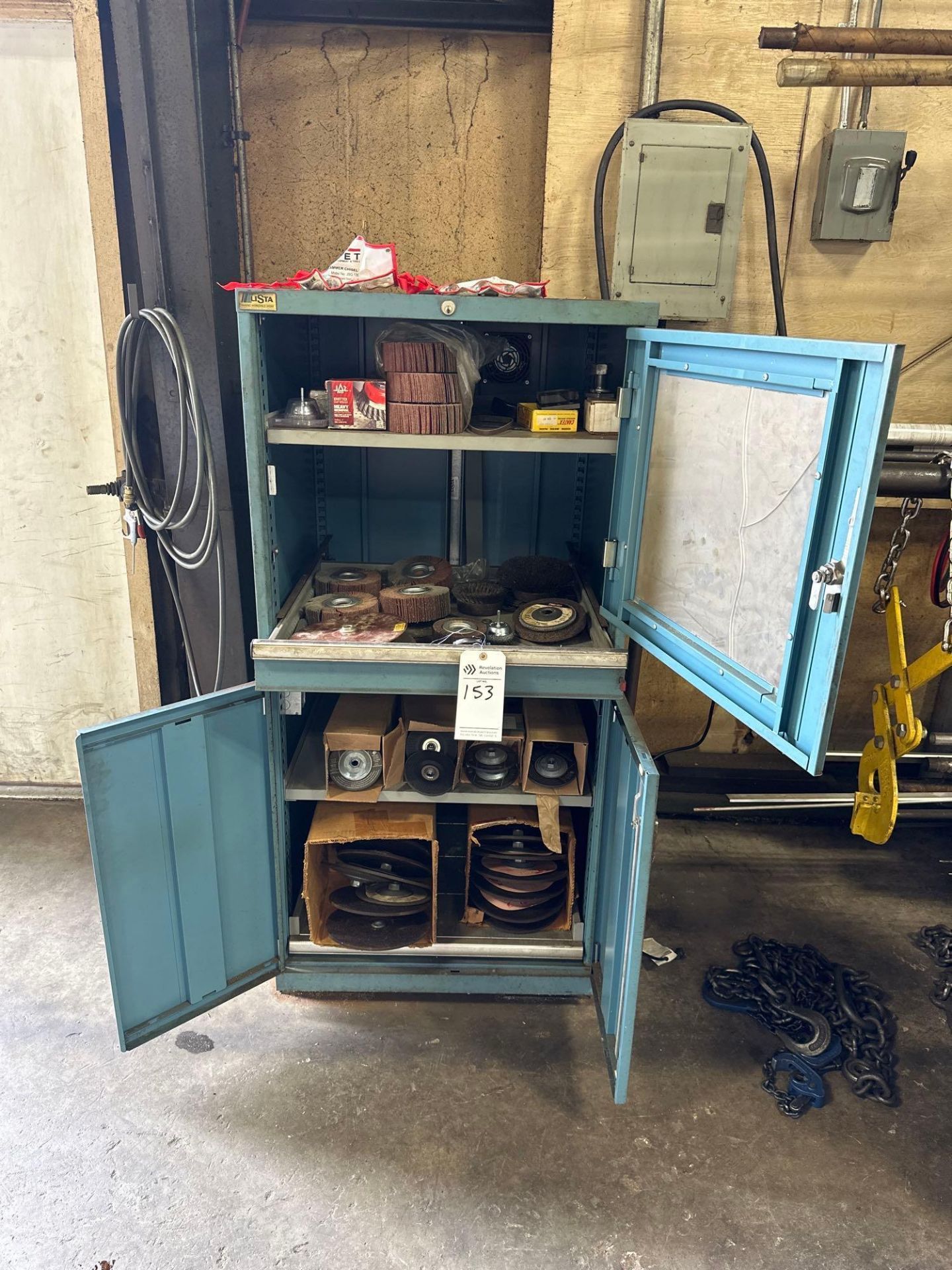 LISTA STORAGE CABINET LOADED WITH GRINDING AND ABRASIVE TOOLS - Image 4 of 26