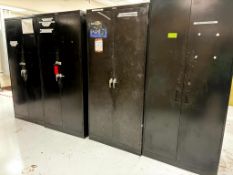 (4) BLACK STORAGE LOCKERS