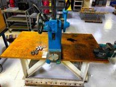 JOB TABLE WITH ARBOR PRESS AND VISE