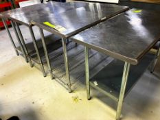 (4) STAINLESS STEEL TABLES