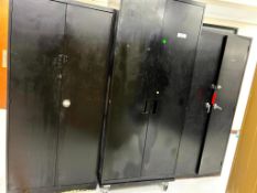 (3) BLACK STORAGE LOCKERS