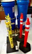 PLASTIC BUCKETS WITH LIDS AND SAFETY CONES