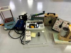LAB EQUIPMENT, TIMERS, SEALERS, SCALES ETC