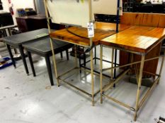 (5) TABLES, 1 WOOD TABLE TOP