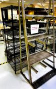 LOT OF WIRE RACKS AND SHELF