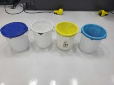 (4) 10 GALLON RUBBERMAID BRUTE GARBAGE CANS