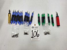 ASSORTED SHAVIV DEBURRING TOOLS WITH SPARE BLADES