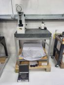 2007 ROCKWELL HR 150A BENCH TOP HARDNESS TESTER WITH GRANITE INSPECTION BLOCK WITH STAND