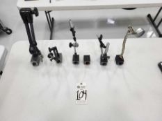 ASSORTED MAGNETIC DIAL GAUGE HOLDERS WITH ASSORTED DIAL AND DIGITAL GAUGES
