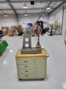 ARBOR PRESS 10 TON WITH EDSEL PMB7808 HEAVY DUTY MOBILE BENCH AND ACCESSORIES