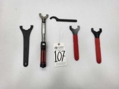 ASSORTED ER COLLET WRENCHES AND PIN SPANNER WRENCH