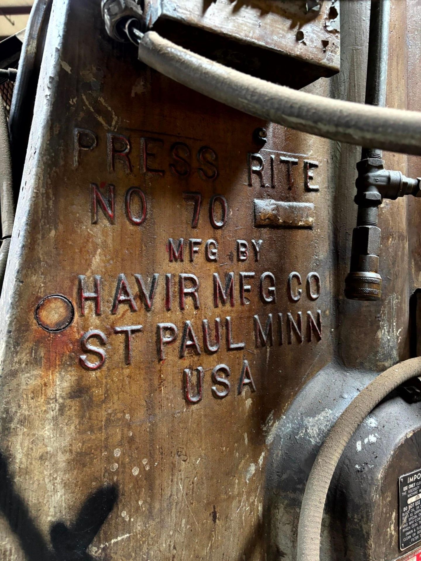 HAVIR MFG PRESS RITE PRESS NO 70 - Image 6 of 6