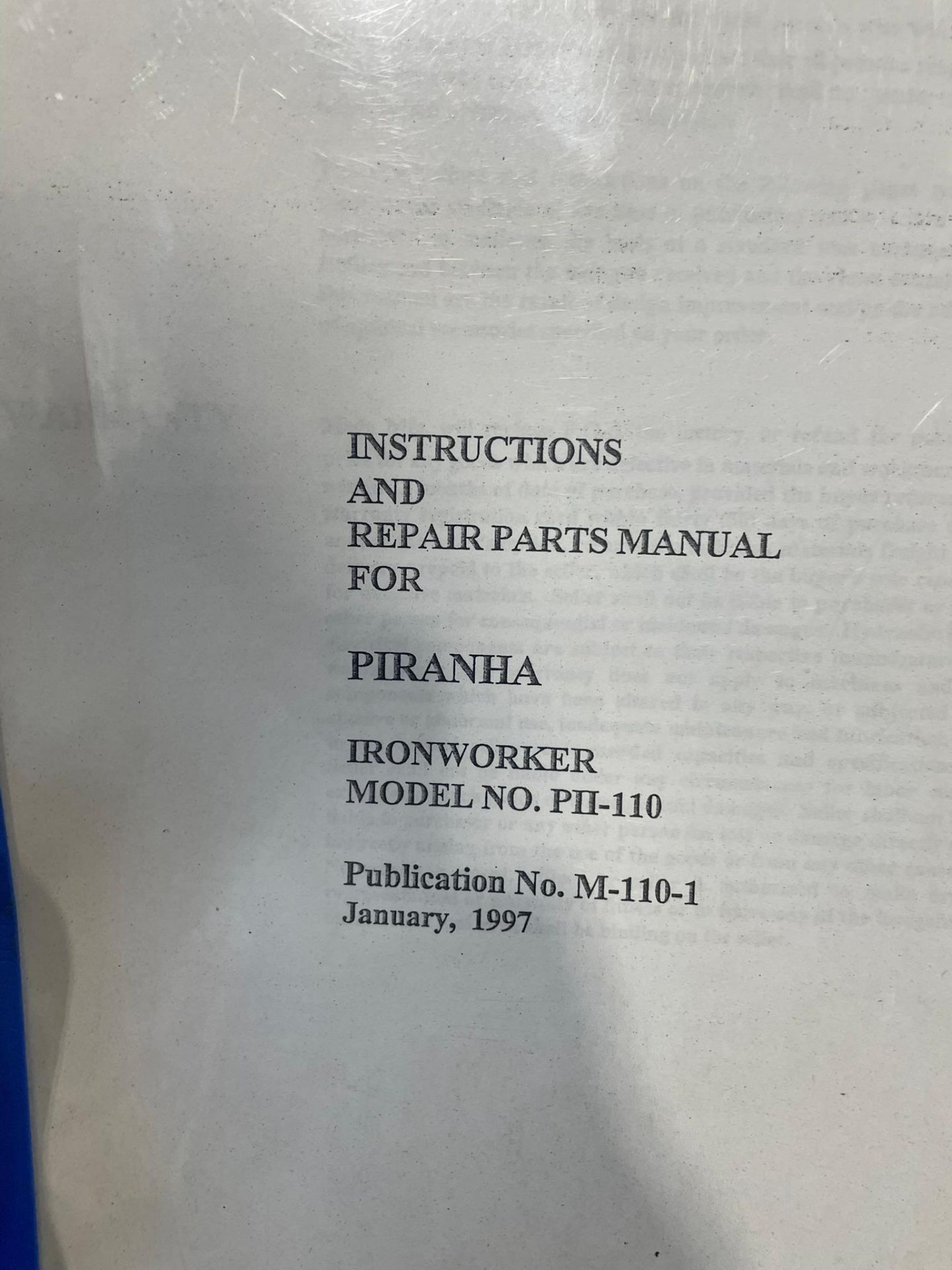 1997 PIRANHA PII-110 IRONWORKER - Image 4 of 4