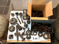 ASSORTED LATHE PARTS AND COLLETS