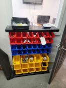 PLASTIC SHELF BINS AND RACK