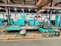 1999 GIDDINGS AND LEWIS HORIZONTAL BORING MILL, DUAL SHUTTLE TABLES (60