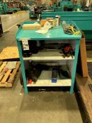 STEEL WORKSTATION, ASSORTED TOOLING CONTENTS