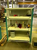 STORAGE RACK WITH ROLL OUT SHELVES, NO CONTENTS