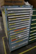 TOOL CABINET WITH CLAMPS, WRENCHES, TOOLING, HARDWARE
