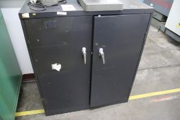 BLACK STEEL STORAGE CABINET