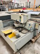 TWIN CHAIN DRIVEN FLIGHTED EDGE TRIMMING MACHINE 5 INCH CUTTING BLADES