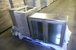 STAINLESS STEEL 2-DOOR CABINET WITH (2) SETS OF DRAWERS